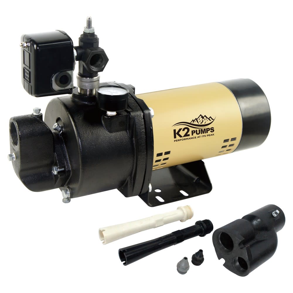 K2 Pumps Convertible Jet Pump 1 HP Lead Free Cast Iron 115/230V - Flockneti
