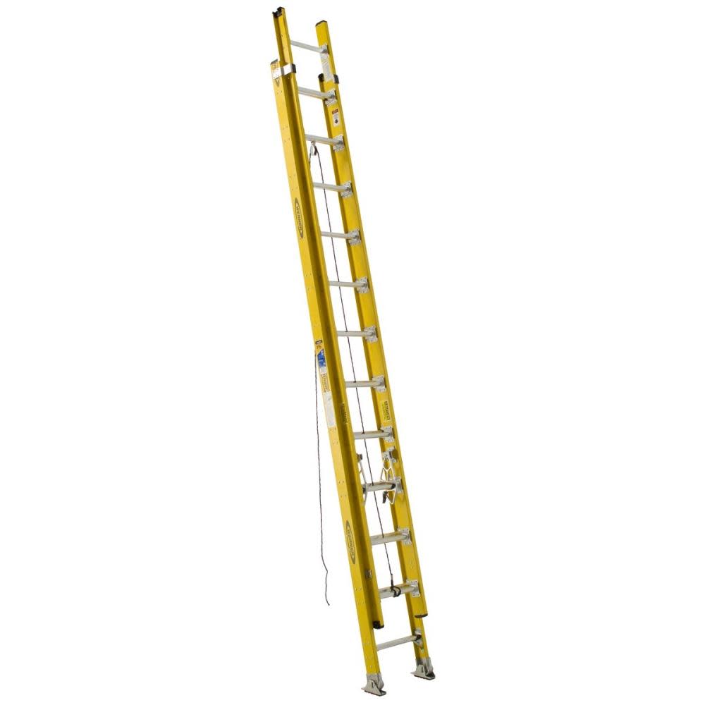 Werner 24 Ft. Type IAA Fiberglass Round Rung Extension Ladder - Flockneti