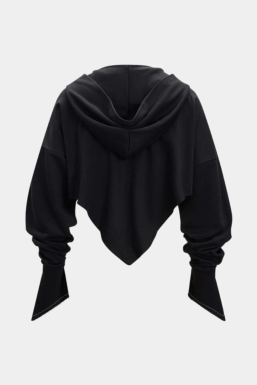 Zipper Batwing Sleeve Hooded Jacket - Flockneti