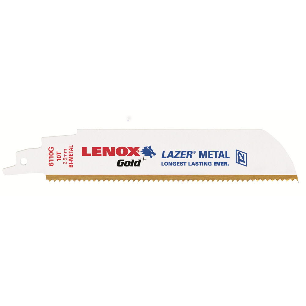 Lenox 6 In. 10TPI Gold Reciprocating Saw Blade 2 pk - Flockneti