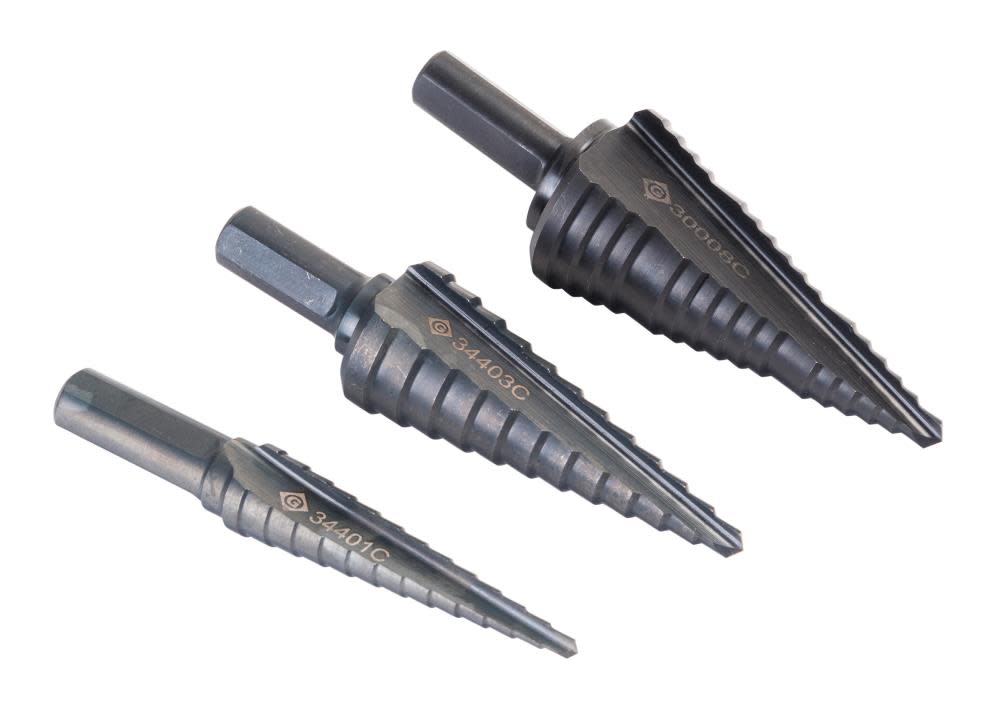 Greenlee XT Cobalt Step Drill Bit Kit #1 #3 & #8 - Flockneti