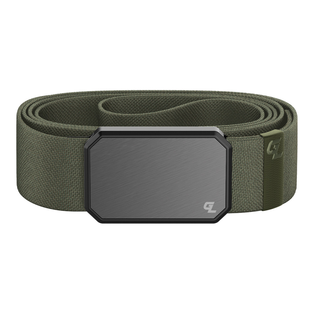 Groove Life Olive Belt with Gun Metal Magnetic Buckle - Flockneti