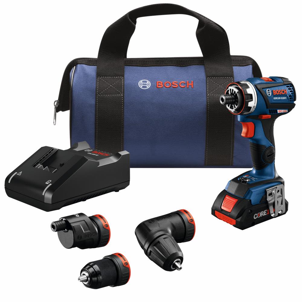 Bosch 18V EC Flexiclick 5-In-1 Drill/Driver System Kit - Flockneti
