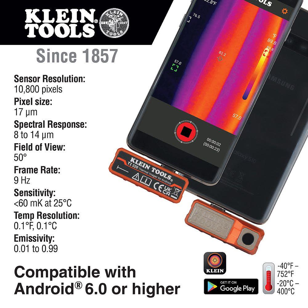 Klein Tools Thermal Imager for android Devices - Flockneti