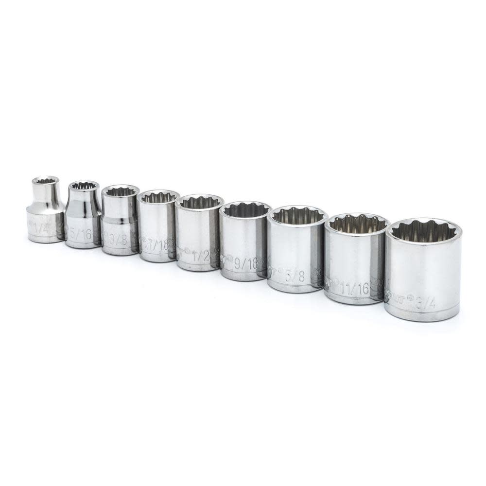 Crescent 9 pc 3/8 Drive 12 Point Standard SAE Socket Set” - Flockneti