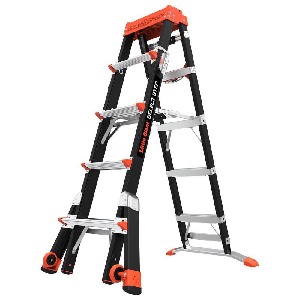 Little Giant Safety Select Step M5 Type 1AA Fiberglass Adjustable Step Ladder - Flockneti