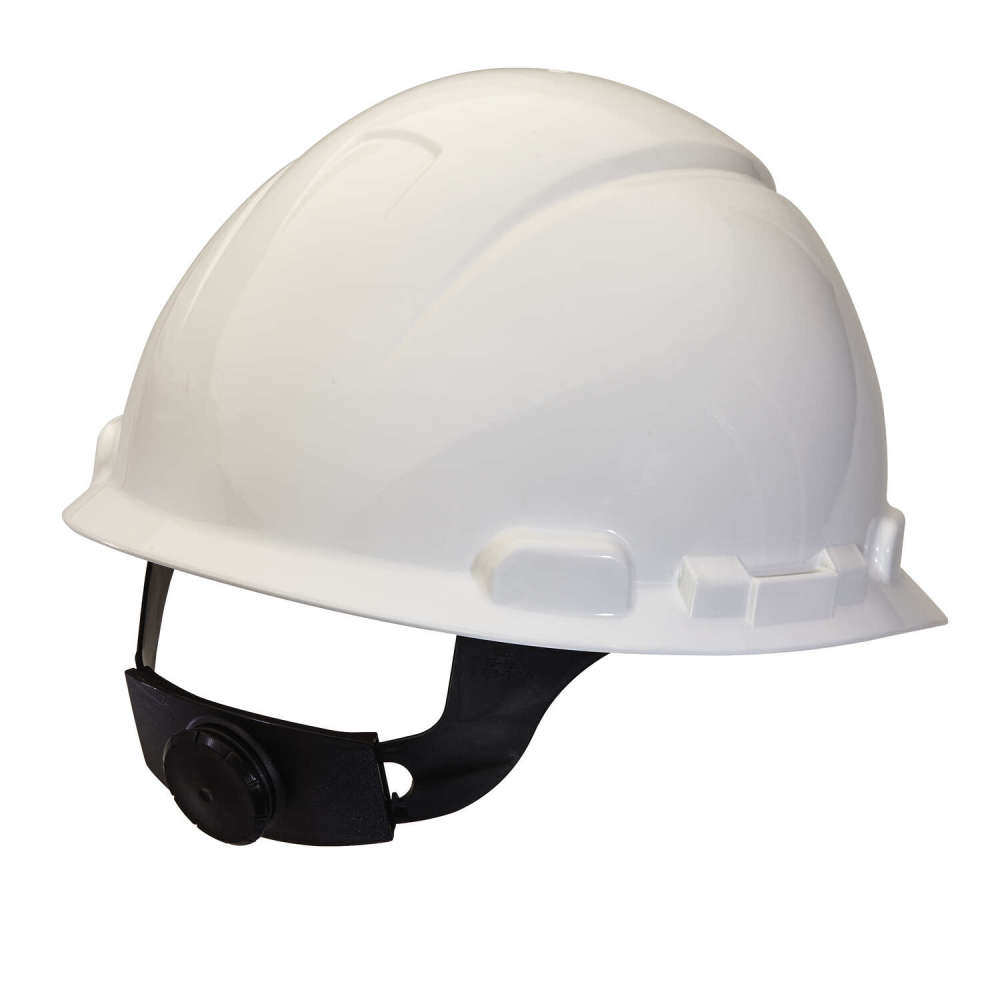 3M White Ratchet Adjustment Non Vented Hard Hat - Flockneti