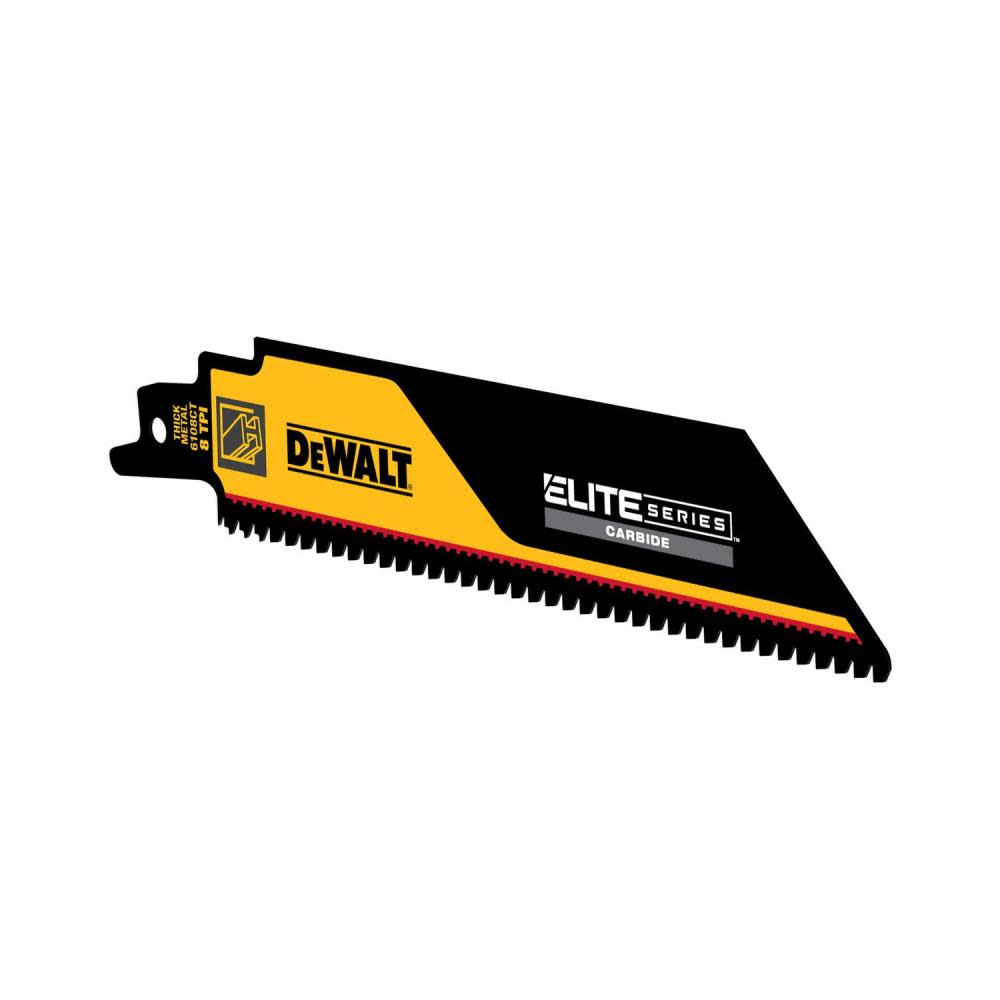 DEWALT ELITE SERIES Reciprocating Saw Blade 3pk Carbide Tipped 6″ 8 TPI Metal Cutting - Flockneti