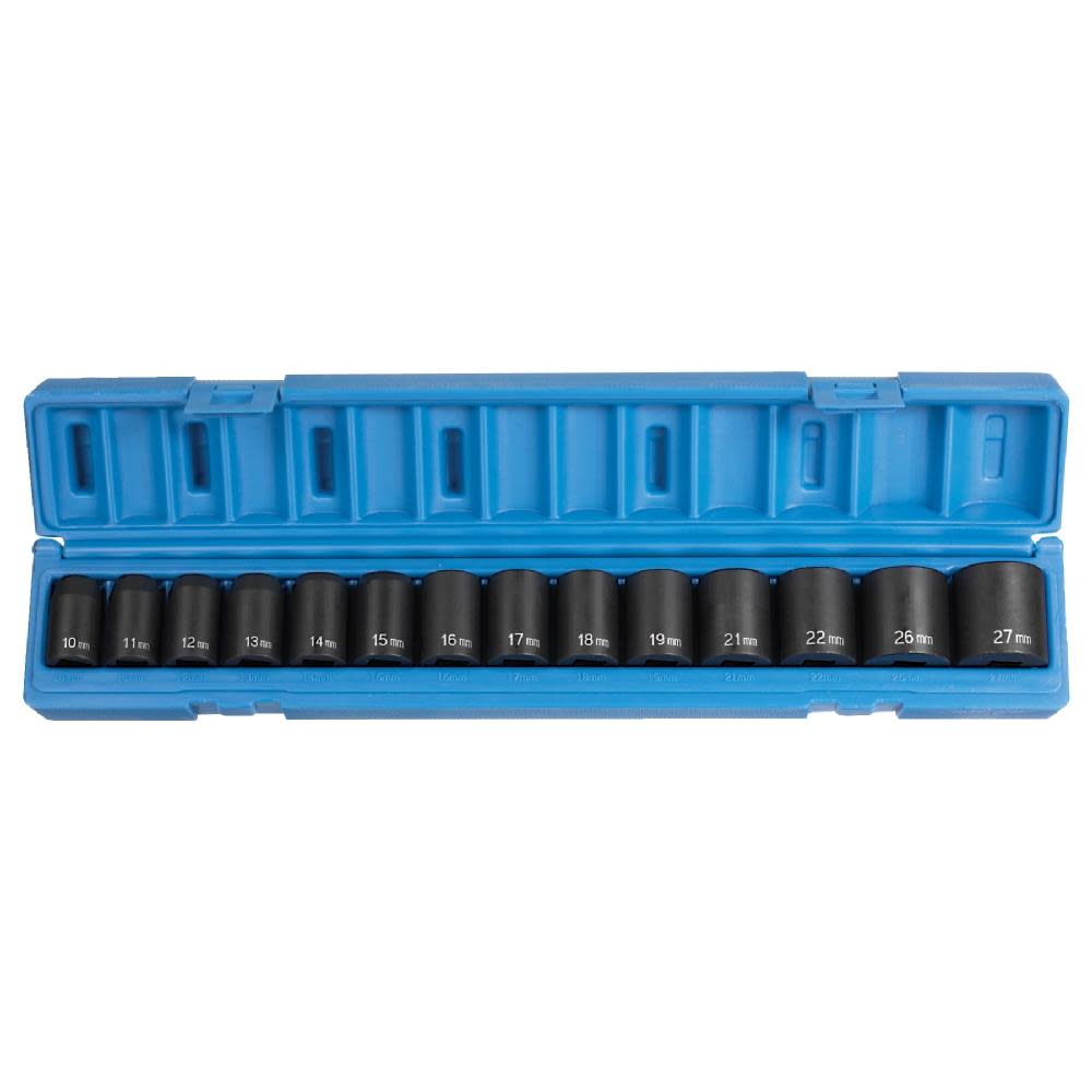 Grey Pneumatic 1/2″ Drive 14 Piece Standard Metric Set - Flockneti