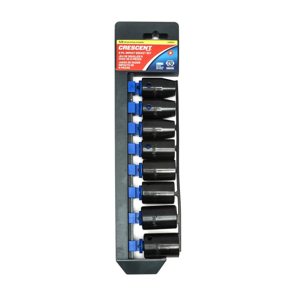 Crescent 8 pc. 1/2″ Drive 6 Point Standard Impact Metric Socket Set - Flockneti