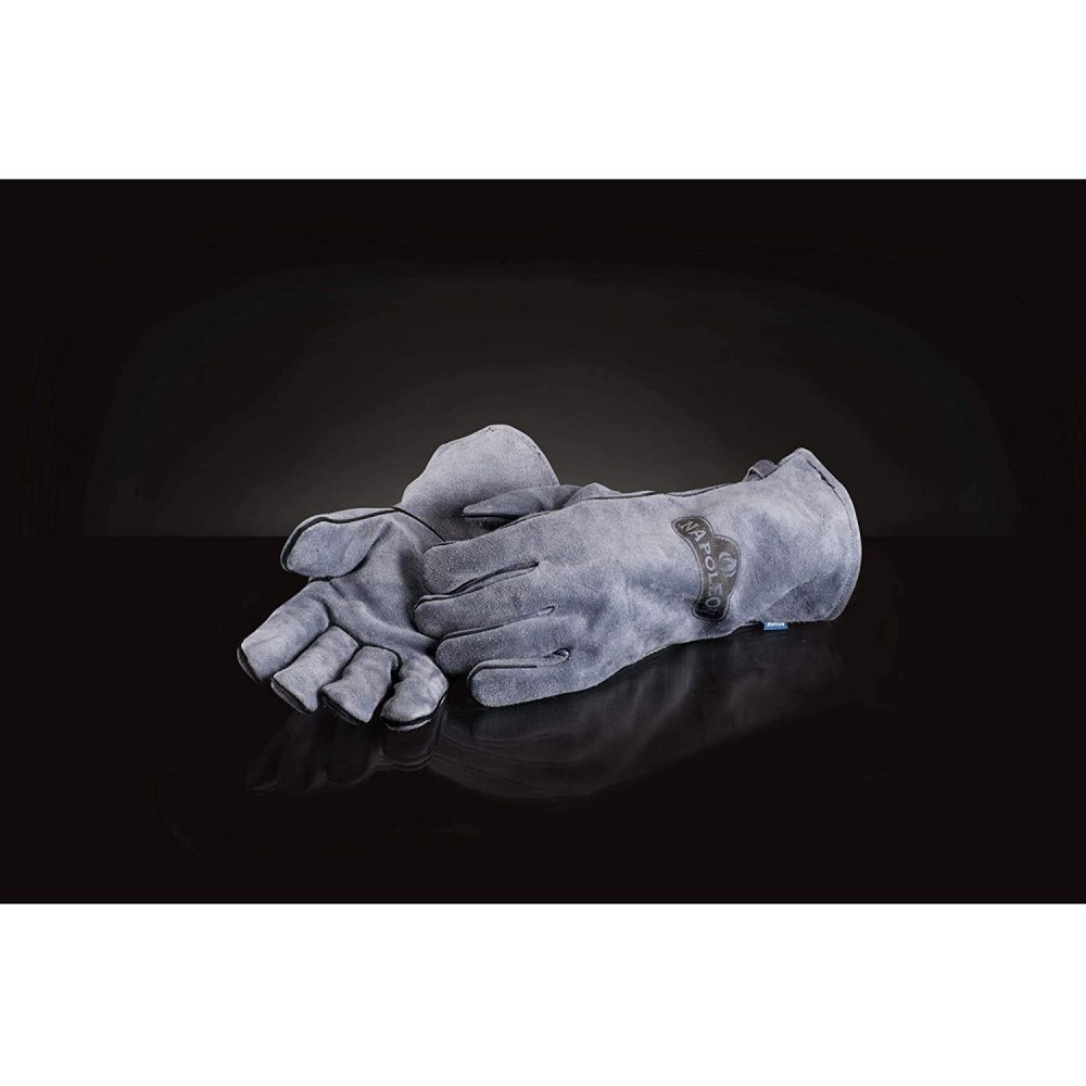 Napoleon Genuine Grey Cowhide Leather BBQ Gloves - Flockneti