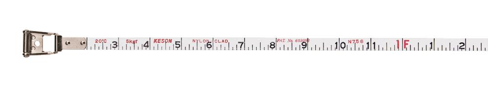 Keson 200 FT. 2x Nylon Coat STEEL TAPE - Flockneti