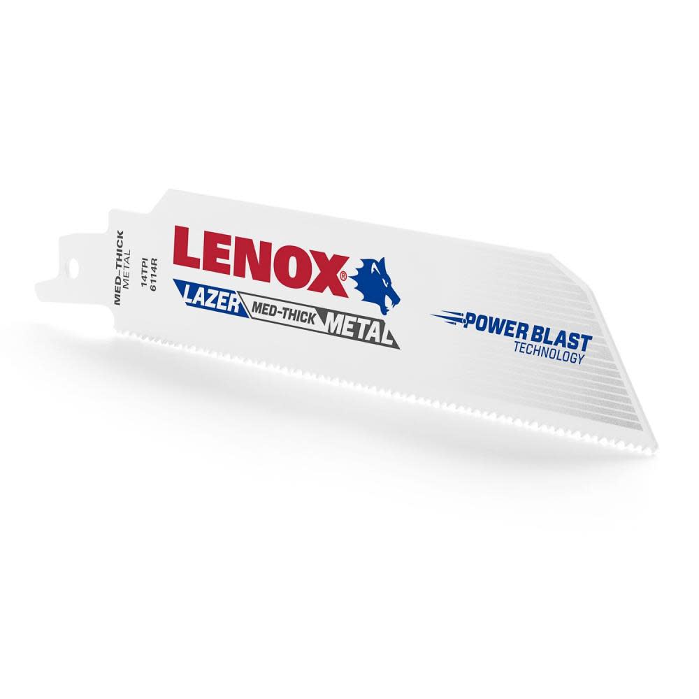 Lenox Reciprocating Saw Blade B6114R 6″ X 1″ X .035″ X 14 TPI 25pk - Flockneti