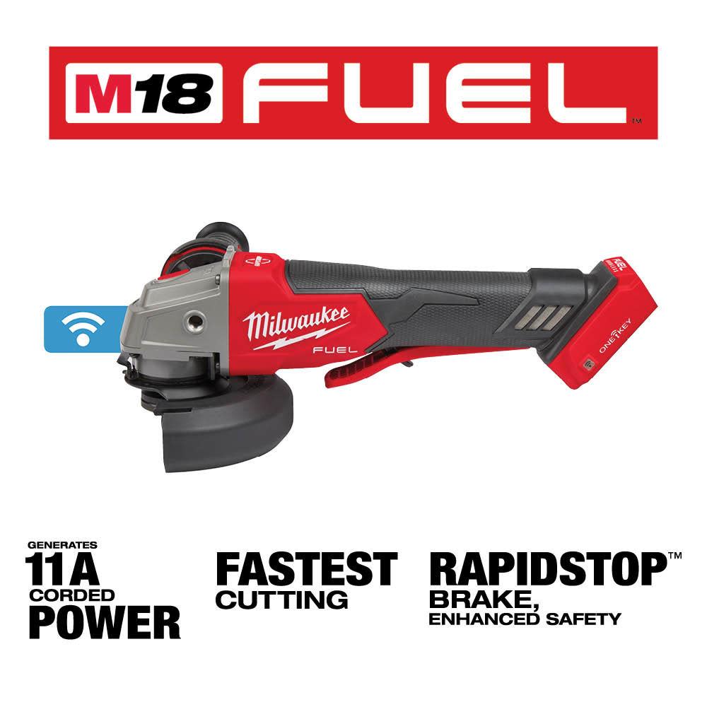 Milwaukee M18 FUEL 4 1/2″ / 5″ Braking Grinder Paddle Switch No Lock Bare Tool - Flockneti