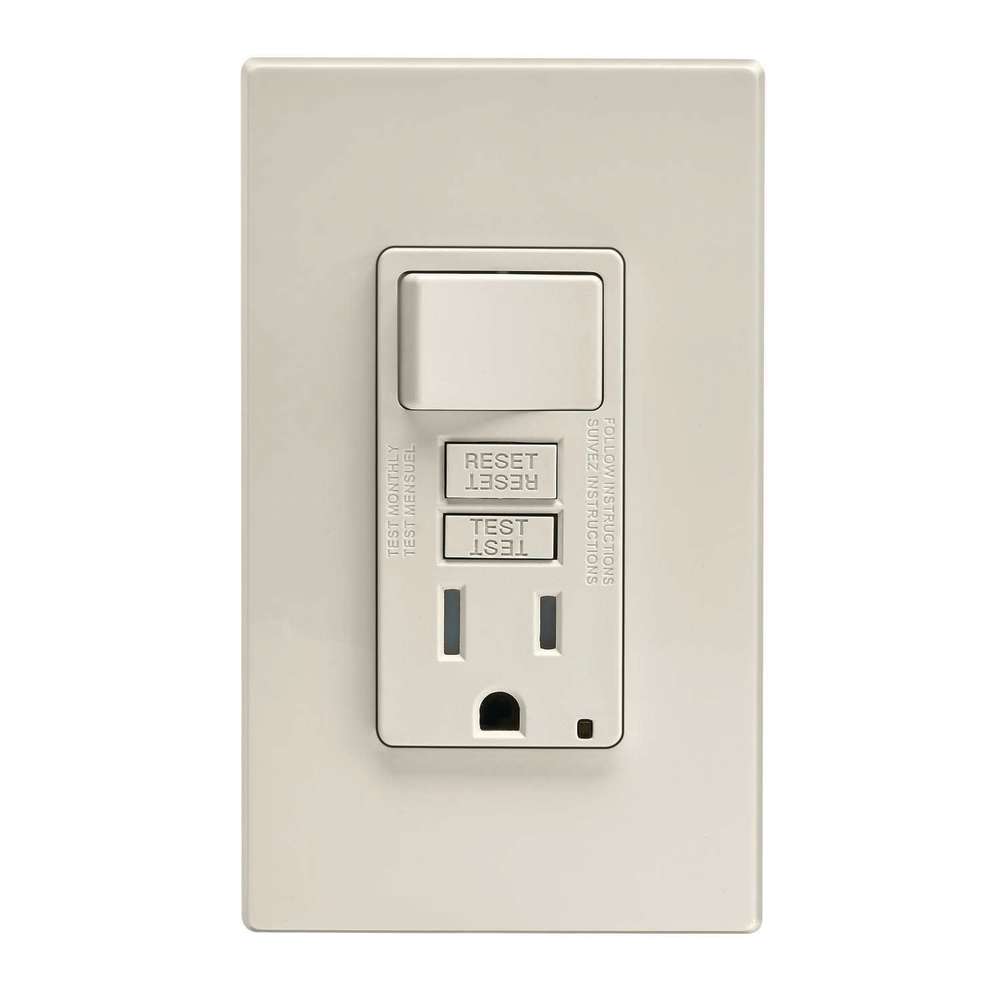 Leviton SmartlockPro GFCI Outlet 15A 125V Light Almond NEMA 5-15R - Flockneti