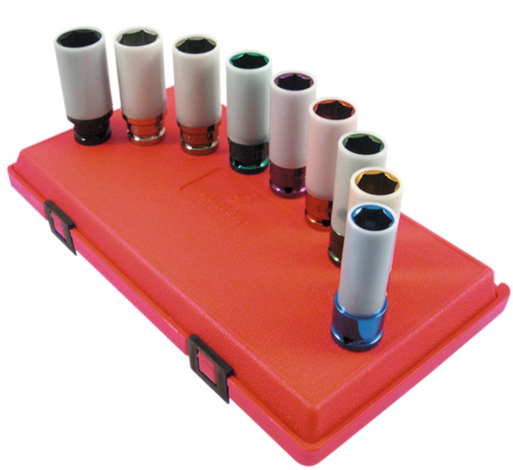 Sunex Impact Socket Set 1/2″ Drive SAE/Metric 9pc - Flockneti