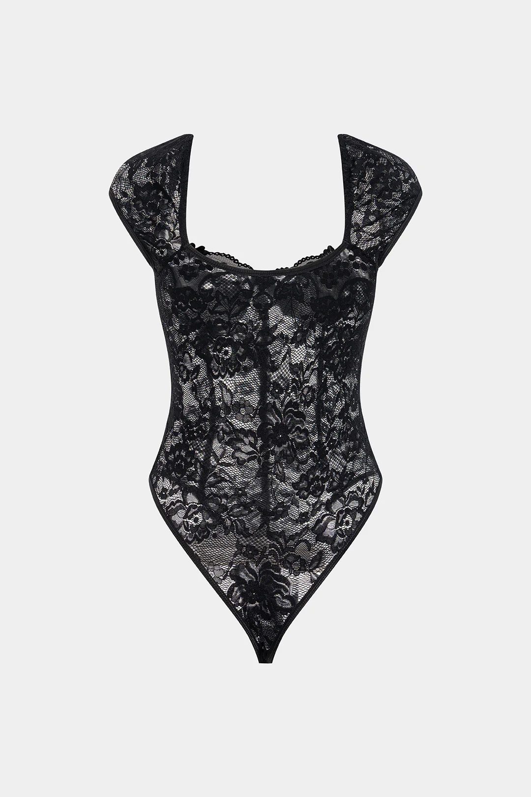 Lace Corset Sleeveless Bodysuit - Flockneti