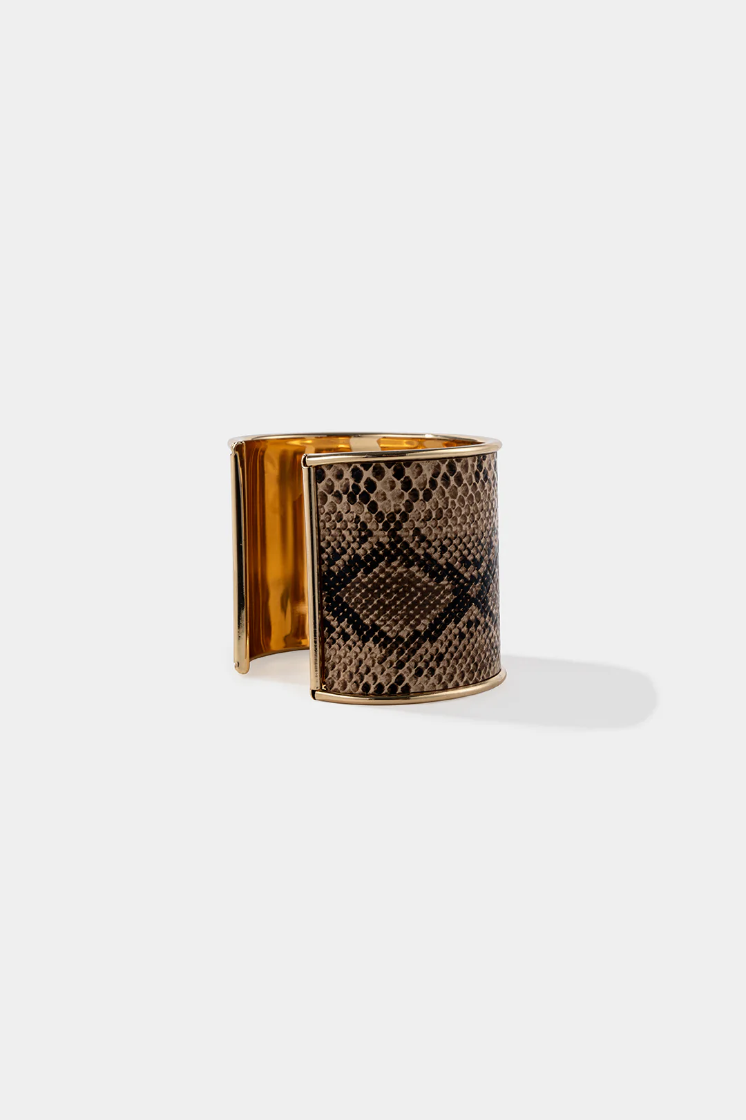 Snake Skin Print Open Bracelet - Flockneti
