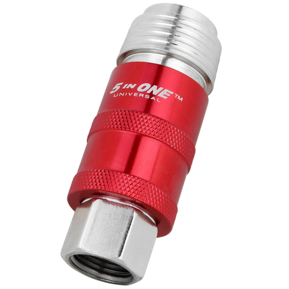 Milton 5 In ONE S-1752 Universal Safety Exhaust Quick-Connect Industrial Coupler 1/4″ Body 3/8″ FNPT - Flockneti