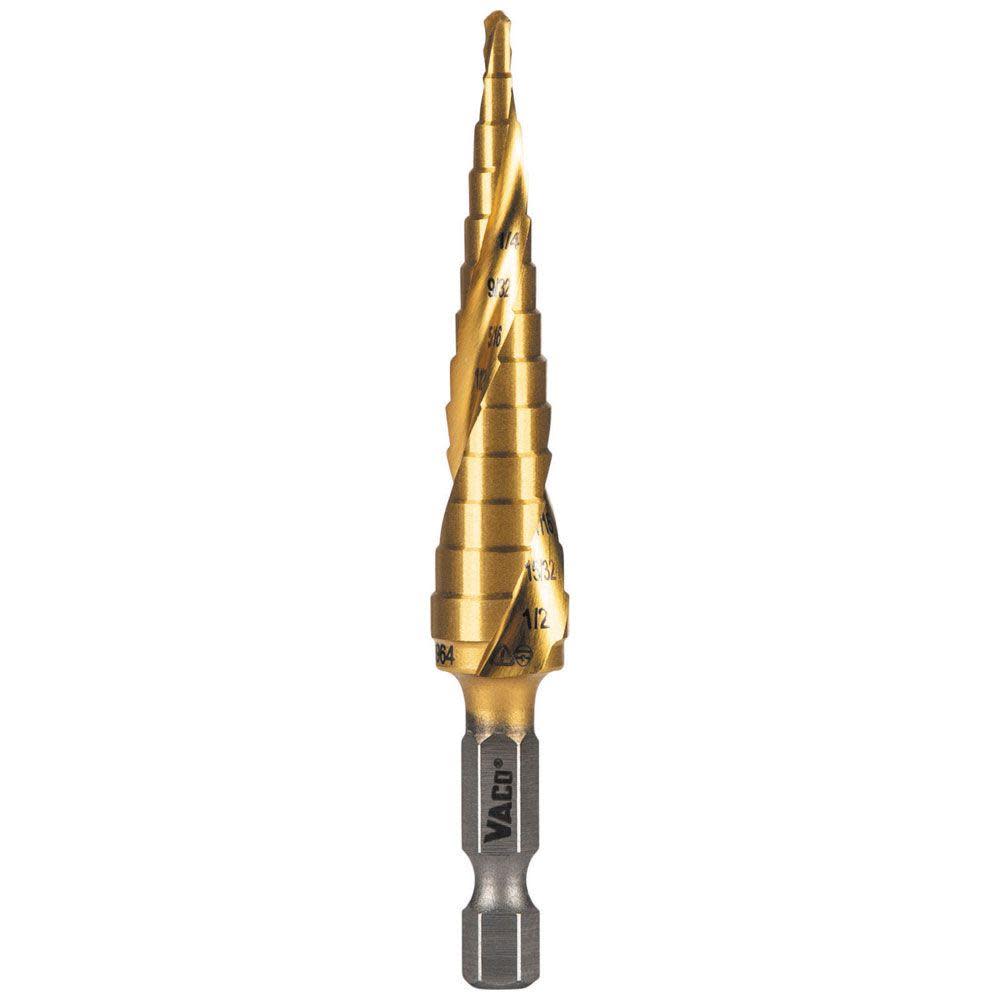 Klein Tools 1/8″ to 1/2″ Step Drill Bit VACO - Flockneti