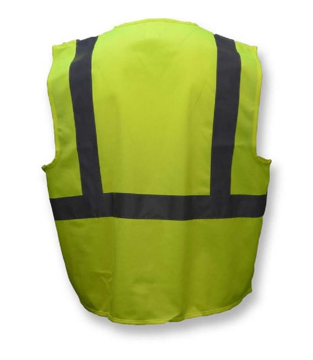 Radians Solid Economy Type R Class 2 Safety Vest with Zipper – Hi Viz Green – 3X - Flockneti