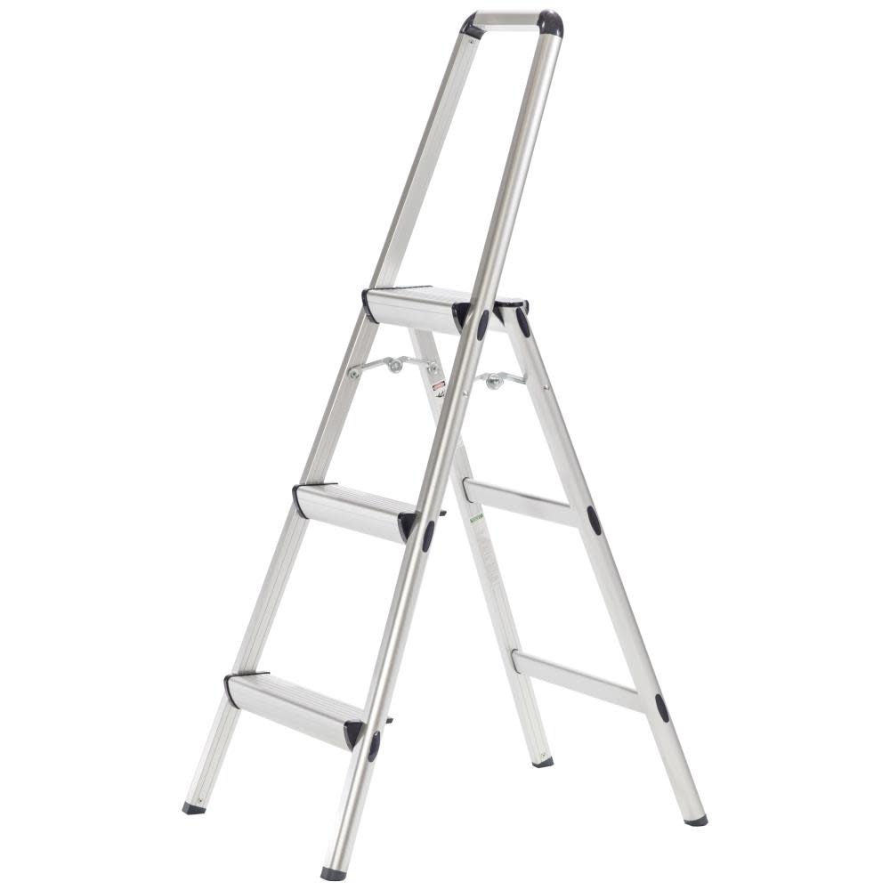 Xtend and Climb 3-Step 225-lb Load Capacity Silver Aluminum Step Stool - Flockneti