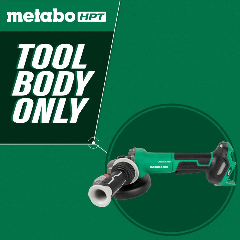 Metabo HPT 36V MultiVolt 6″ Angle Grinder Paddle Switch Variable Speed Cordless Bare Tool - Flockneti