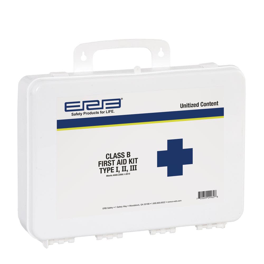 ERB Class B Unitized First Aid Kit Type I II and III (plastic) - Flockneti