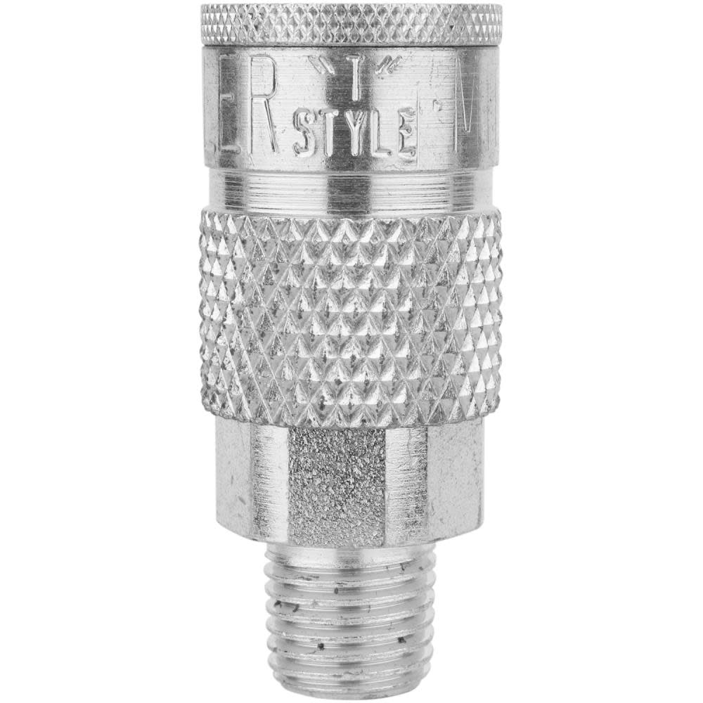 Milton 1/4″ MNPT Tru-flate/Parker T Style Quick Connect Steel Coupler - Flockneti