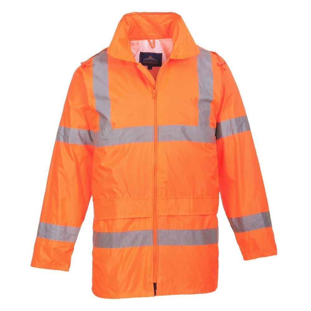 Portwest Orange Hi-Vis Rain Jacket – XXL - Flockneti