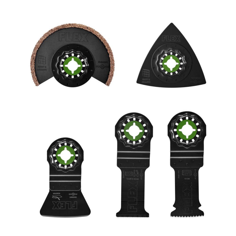 FLEX 5-Piece Oscillating Multi-Tool Tiling Project Kit - Flockneti