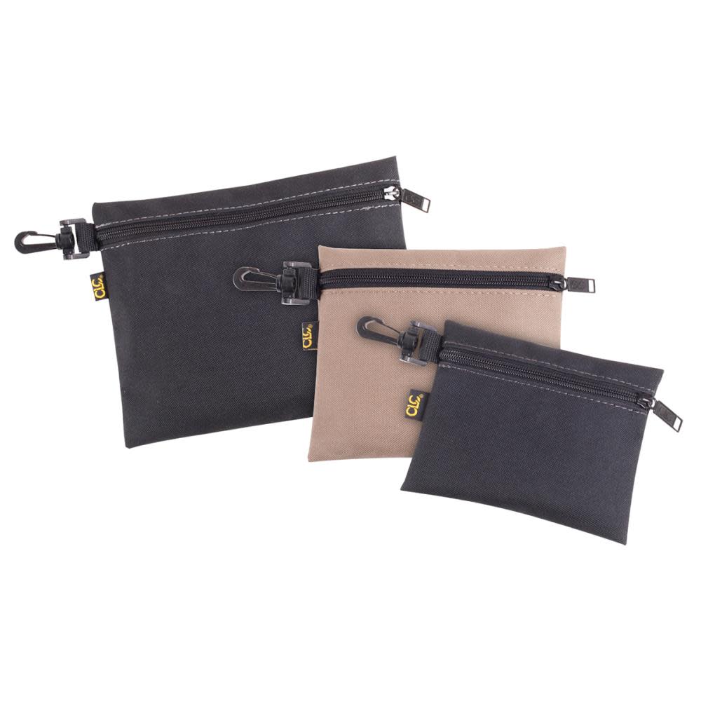 CLC 3 Multi-Purpose Clip-On Zippered Bags - Flockneti