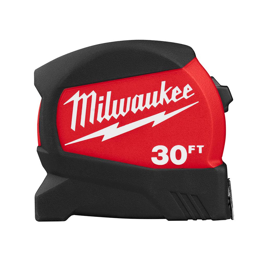 Milwaukee 30Ft Compact Wide Blade Tape Measure - Flockneti