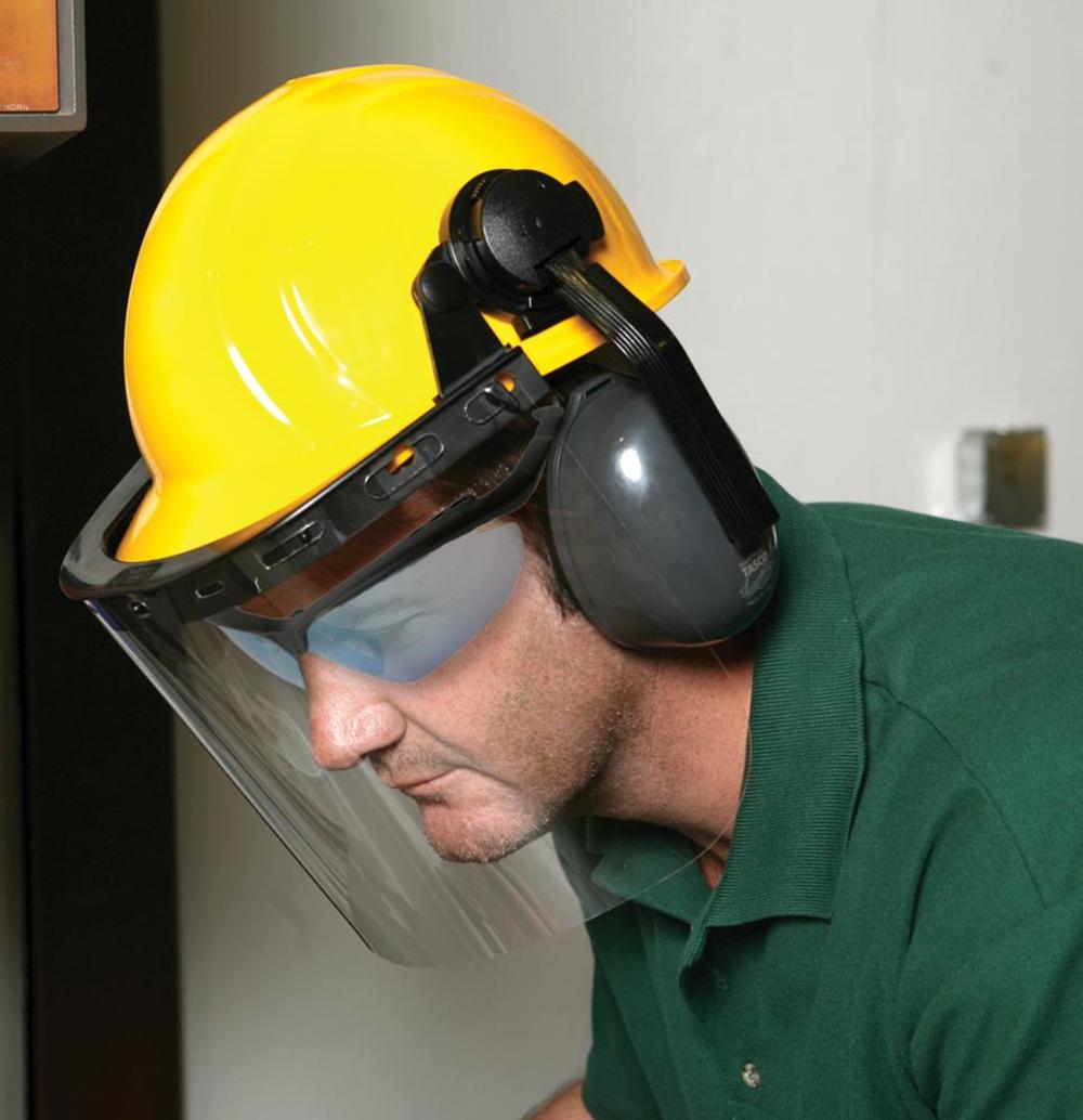 ERB E14 Face Shield/Ear Muff Headgear System - Flockneti