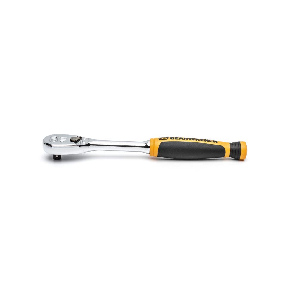 GEARWRENCH 1/4″ Drive 90 Tooth Dual Material Teardrop Ratchet 6″ - Flockneti