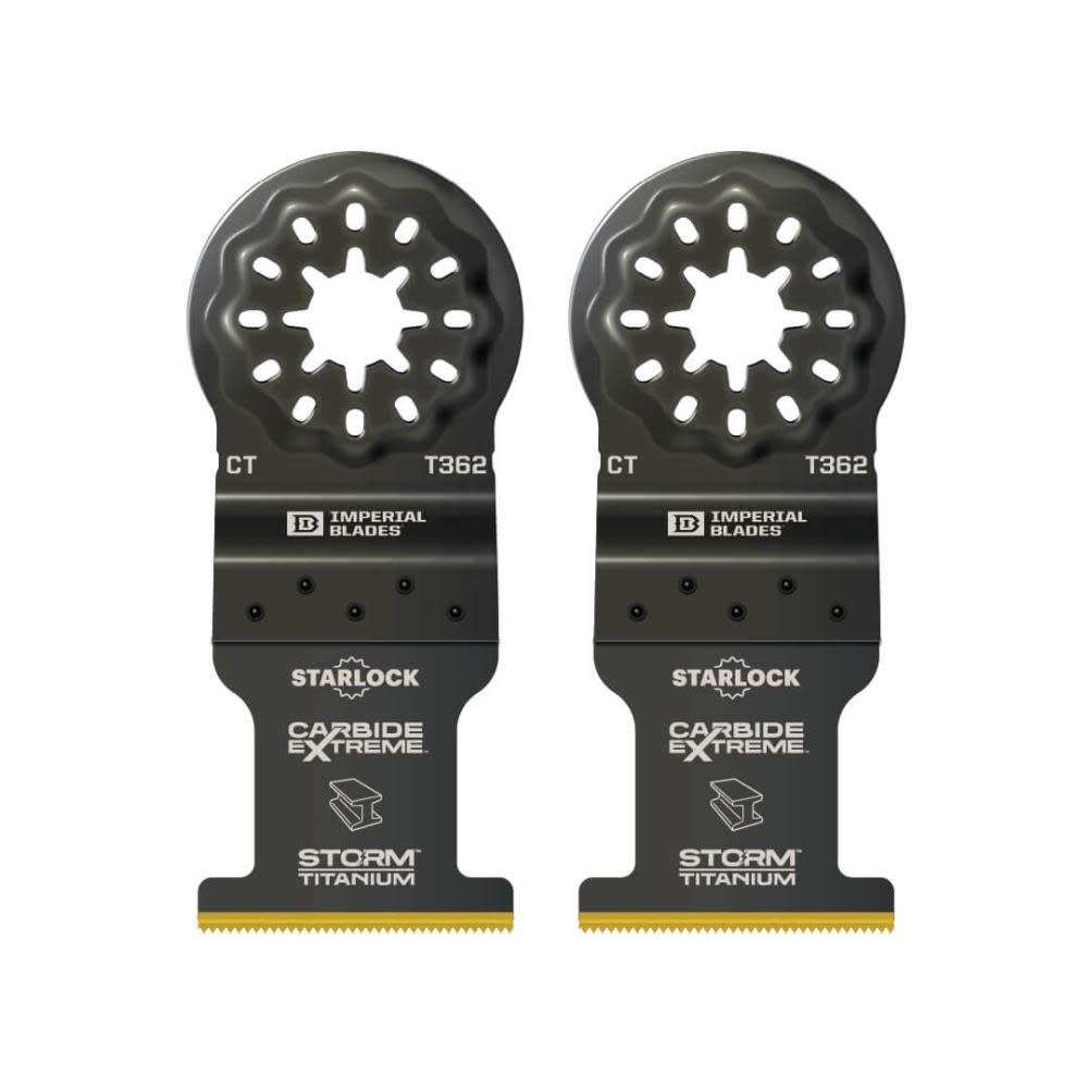 Imperial Blades IBSLT362-2 Starlock 1-3/8″ Carbide Extreme Storm Titanium Metal Blade 2PC - Flockneti