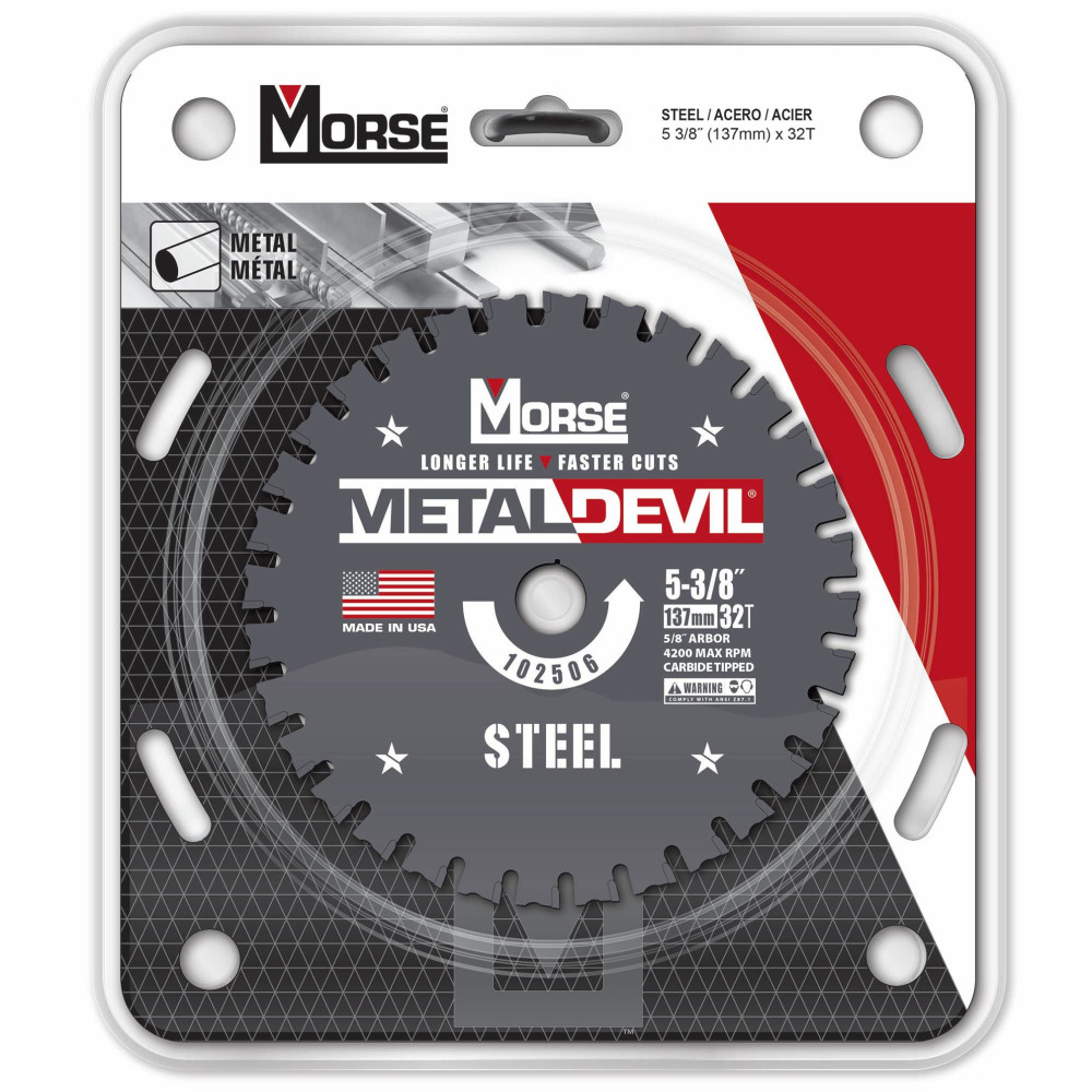 MK Morse 5 3/8″ 32 Tooth Metal Devil Steel Circular Saw Blade - Flockneti