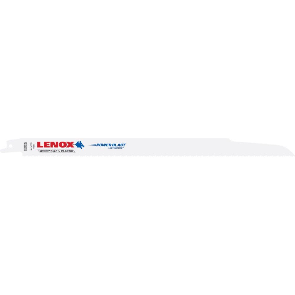 Lenox Reciprocating Saw Blade B110R 12″ X 3/4″ X .050″ X 10/14 TPI 25pk - Flockneti