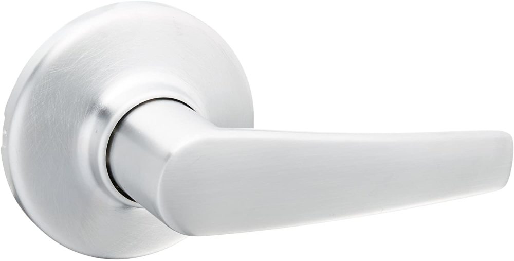Kwikset Satin Chrome Hall/Closet Delta Passage Door Lever Set - Flockneti