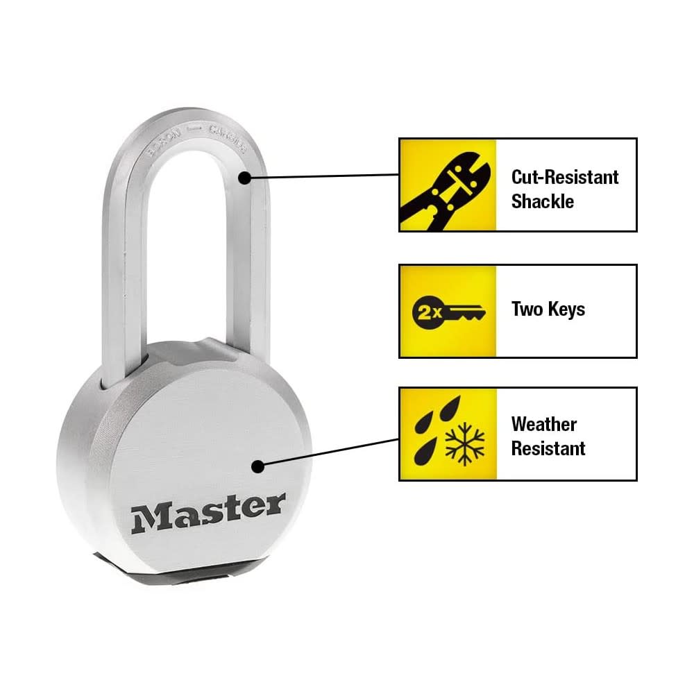 Master Lock Padlock 2 1/2″ Steel Keyed Alike Dual Ball Bearing - Flockneti