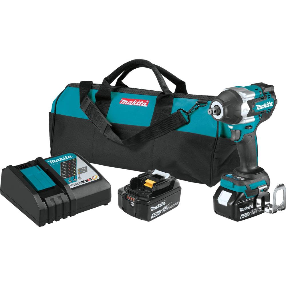 Makita 18V LXT 1/2″ Sq Drive Impact Wrench Kit with Friction Ring Anvil - Flockneti