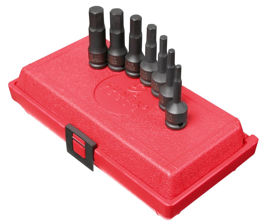 Sunex 3/8 In. Drive SAE Hex Impact Socket Set - Flockneti