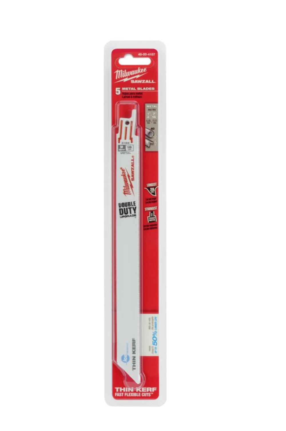 Milwaukee 9 in. 14 TPI Thin Kerf Ice Hardened SAWZALL Blades 5PK - Flockneti
