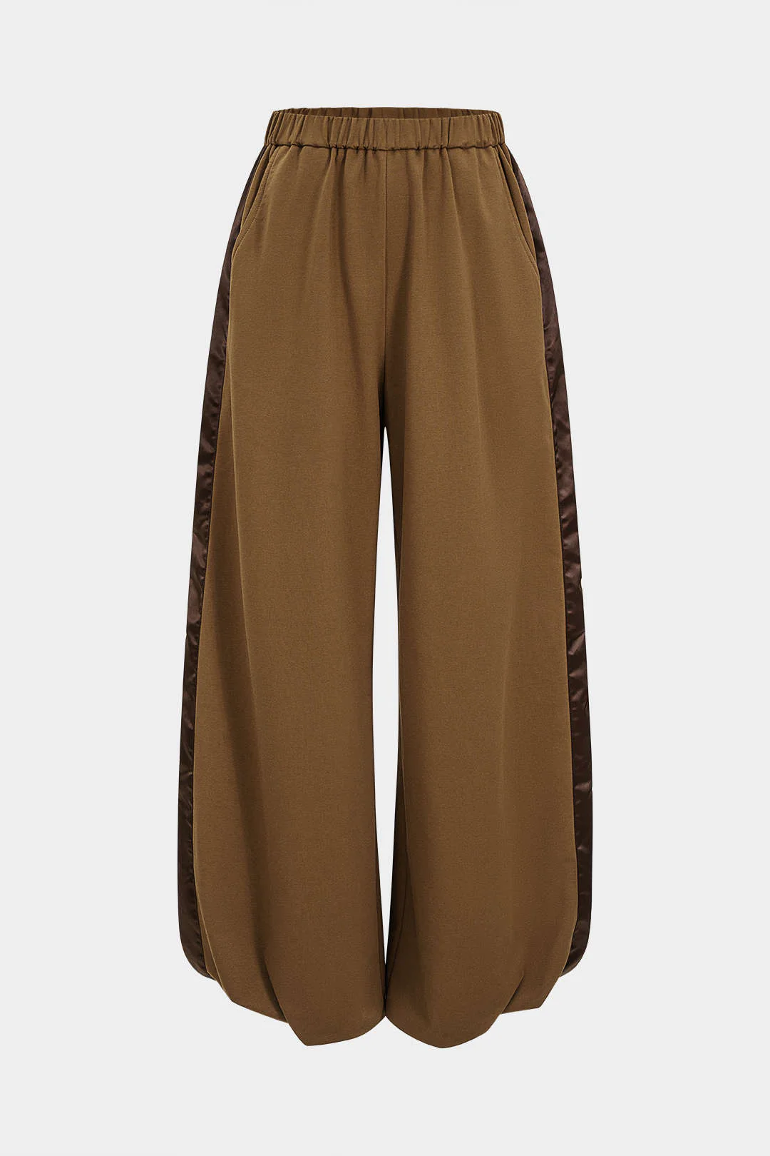 Patchwork Detail Ruched Pants - Flockneti