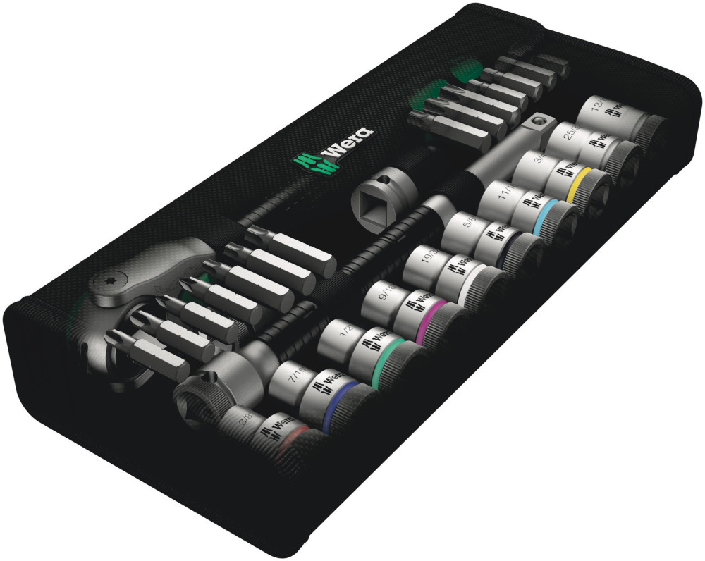 Wera Tools 28pc 1/2″ Drive 8100 SC 9 Zyklop Speed Ratchet Set - Flockneti