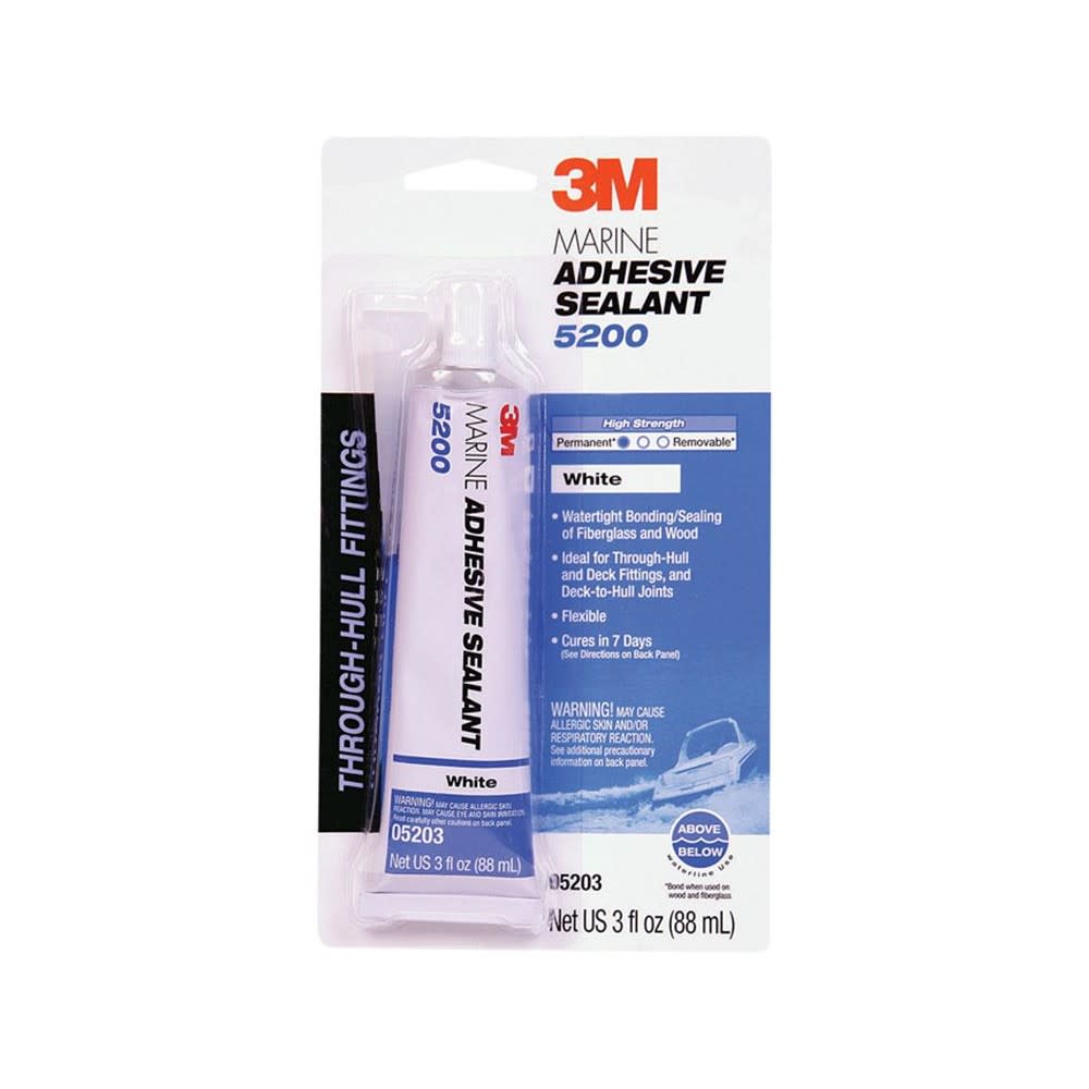 3M 3oz 5200 Series White Marine Adhesive Sealant - Flockneti