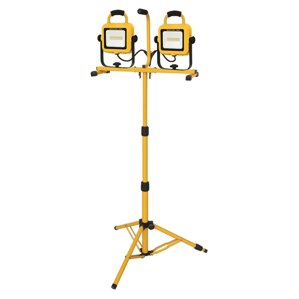 Voltec Tripod Work Light Dual Head 8800 Lumen 88W AC LED - Flockneti