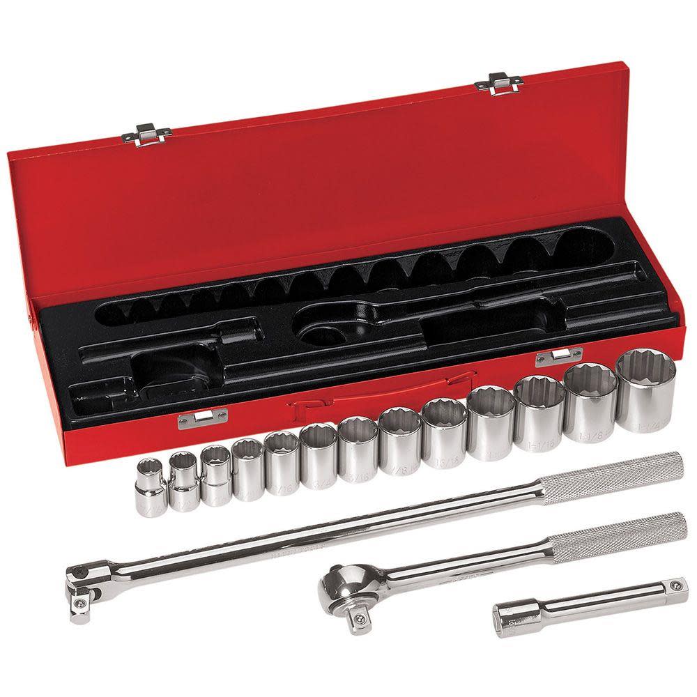 Klein Tools 1/2″ Drive Socket Wrench Set 16 Pc - Flockneti