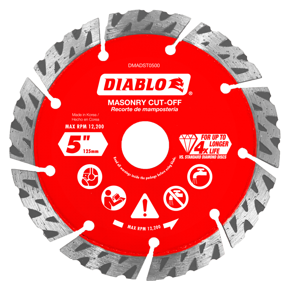 Diablo Tools 5″ Diamond Segmented Turbo Cut-Off Discs for Masonry - Flockneti