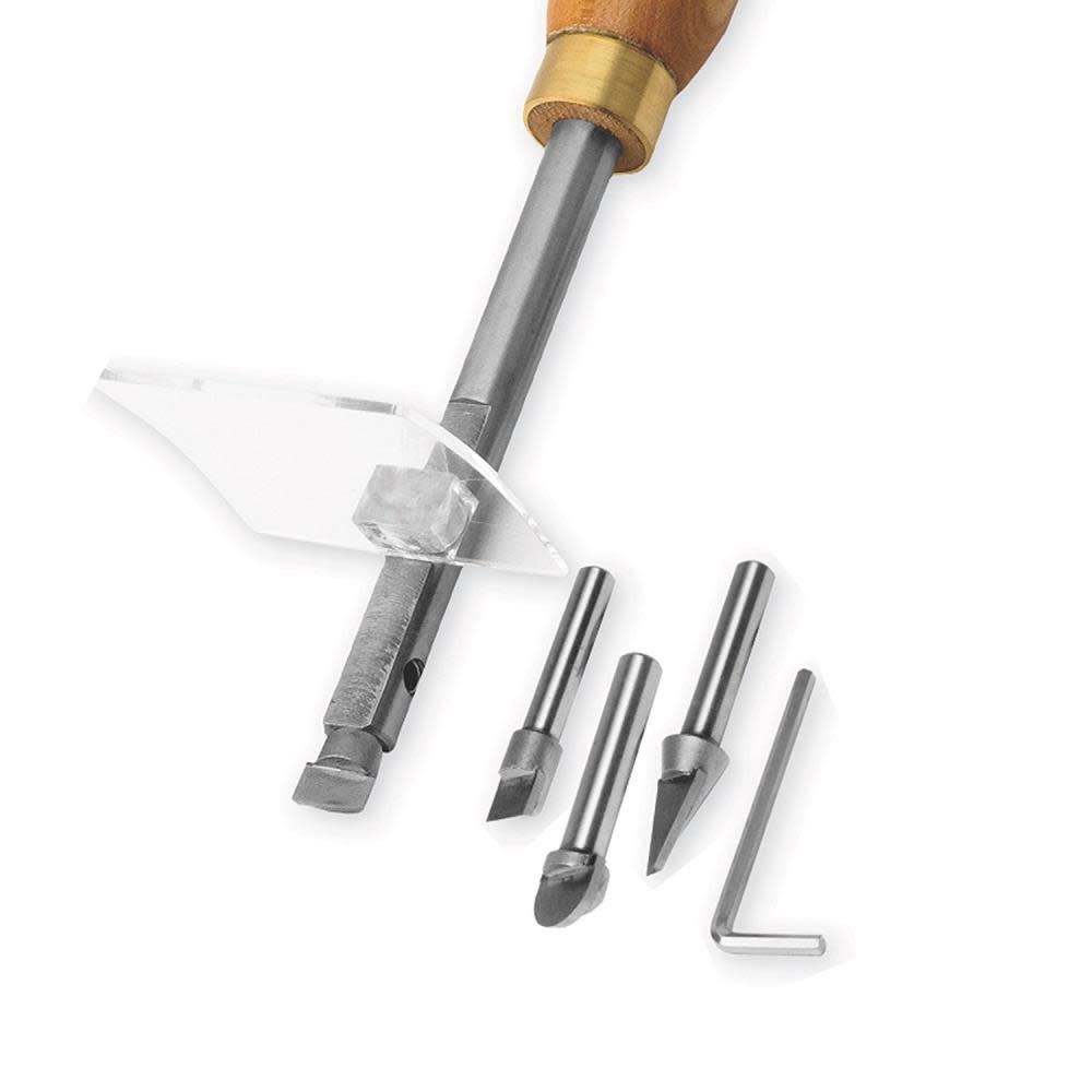 PSI Woodworking Products 4 Bit Carbide Multi Cutter Chisel Set - Flockneti